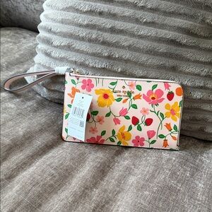 Kate Spade Floral Wristlet - Pink, Yellow, Green NWT